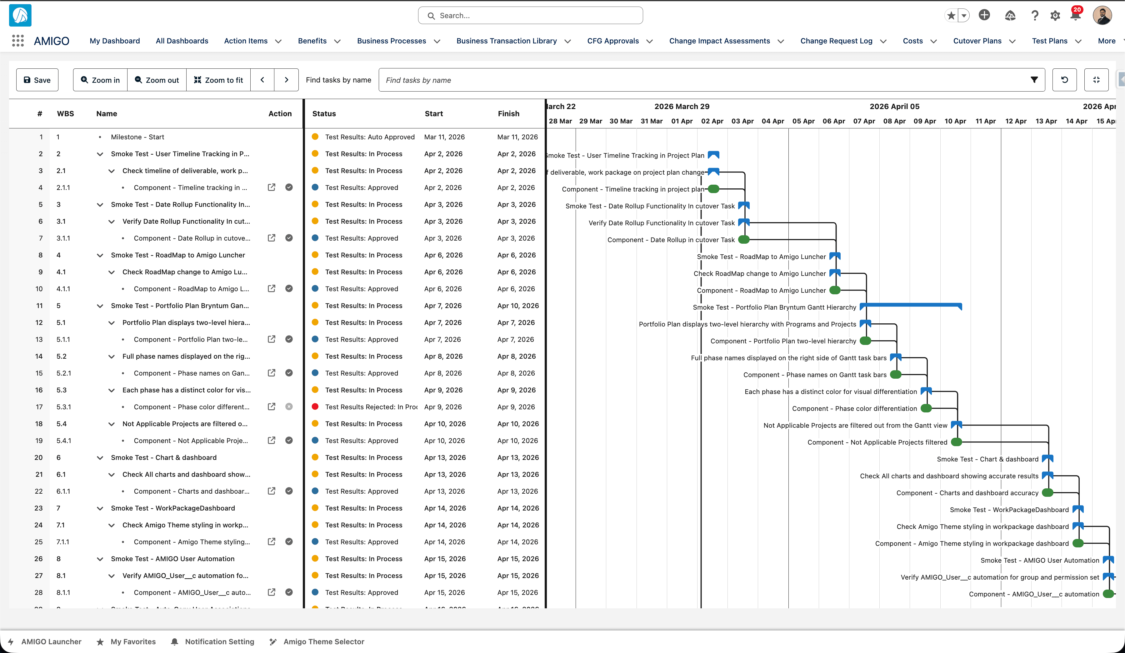 Test plan autopilot view