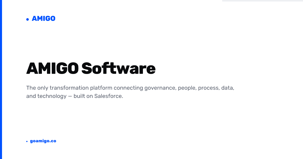 AMIGO Software | The Transformation Management Platform · AMIGO